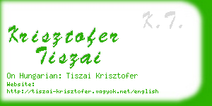 krisztofer tiszai business card